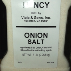 Nancy Brand - Onion Salt, 5 Lb