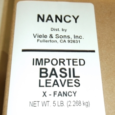 Nancy Brand - Basil Leaves, Whole, 5 Lb