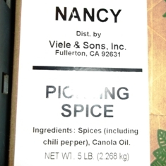 Nancy Brand - Pickling Spice, Whole, 5 Lb