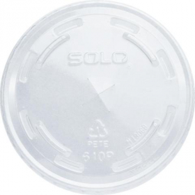 Dart - Lid, Clear PET Plastic Cold Drink Lid with Straw Slot, Fits TP9 and TP10 cups
