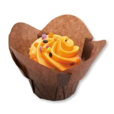Hoffmaster - Lotus Baking Cups, Small Chocolate Brown, 1.25x2.25