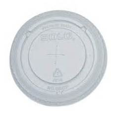 Dart - Lid, Clear PET Plastic Cold Drink Lid with Straw Slot, Fits Y14 and Y12S