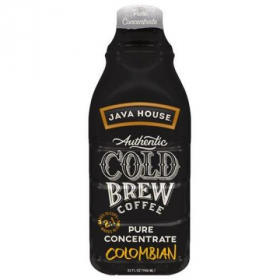 Java House - Authentic Cold Brew Colombian Black Coffee 2:1 Concentrate, 6/32 oz