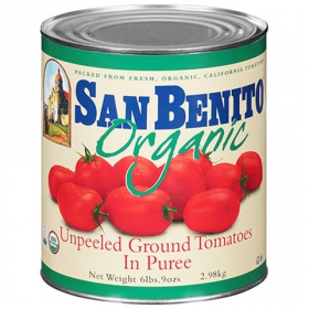 San Benito Organic - Unpeeled Ground Tomatoes in Puree, 6/10