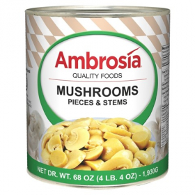 Mushrooms, Pieces and Stems, 6/10