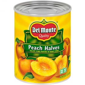 Del Monte - Peach Halves in Heavy Syrup, 6/29 oz
