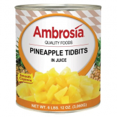 Ambrosia - Pineapple, Tidbits in Juice, 6/10
