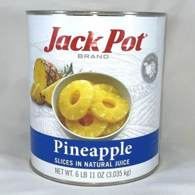 Pineapple, Sliced in Juice, 6/10