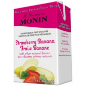 Monin - Strawberry Banana Fruit Smoothie Mix