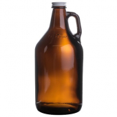 Libbey - Growler with Lid, 64 oz Amber Glass