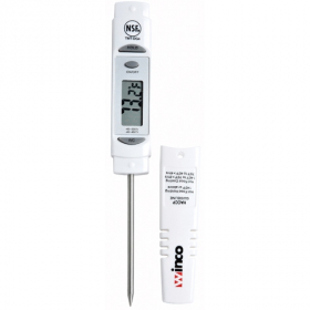 Winco - Digital Thermometer, -40 to 450 degrees F, 1.25&quot; LCD Dial and 3.125&quot; Probe Length, HACCP Gui