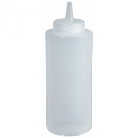 Winco - Squeeze Bottle, 8 oz Clear Plastic