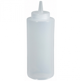Winco - Squeeze Bottle, 12 oz Clear Plastic
