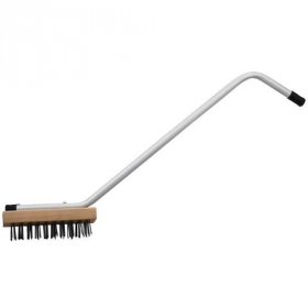 Winco - Broiler Brush, 31&quot; with Steel Wire Bristles and Zinc-Plated Iron Handle