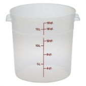 Cambro - Poly Rounds Food Storage Container, 18 Quart Round Translucent Poly Plastic, each