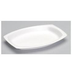 Genpak - Platter, White, Foam, 7x9