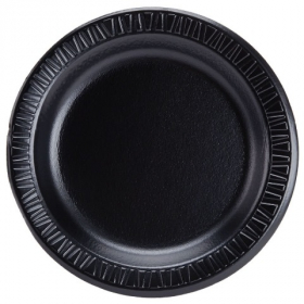 Dart - Plate, 7&quot; Black Quiet Classic Laminated Foam