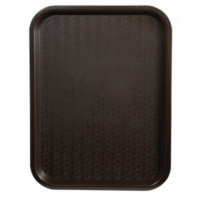 Winco - Fast Food Tray, 14x18 Brown Plastic, each