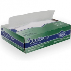 Rite-Wrap - Interfolded Waxed Deli Paper, Jr Foodwrap, 8x10, 12/500 count