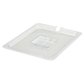 Winco - Food Pan Slotted Cover, 1/2 Size Clear PC Plastic
