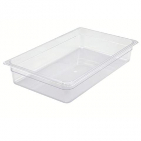Winco - Food Pan, Full Size Clear PC Plastic, 3.5&quot; Deep