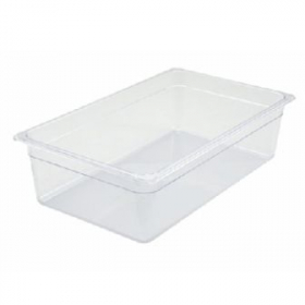 Winco - Food Pan, Full Size Clear PC Plastic, 5.5&quot; Deep