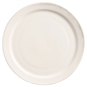 World Tableware - Porcelana Narrow Rim Plate, 6.5&quot; Bright White Porcelain