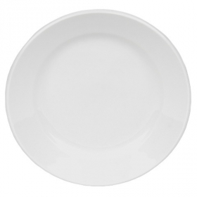 World Tableware - Porcelana Rolled Edge Plate, 6.25&quot; Bright White Porcelain