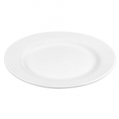 World Tableware - Porcelana Wide Rim Plate, 10.5&quot; Bright White Porcelain, 12 cpimt