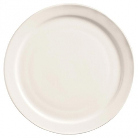 World Tableware - Porcelana Narrow Rim Plate, 10.375&quot; Bright White Porcelain