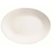 World Tableware - Porcelana Coupe Platter, 13.5x10 Oval Bright White Porcelain