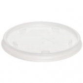 Dart - Lid, Straw Slot (Sorbet Lid) for 8 oz Foam Cups, Translucent Plastic