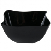 Fineline Settings - Wavetrends Salad Bowl, 8 oz Square Black Plastic