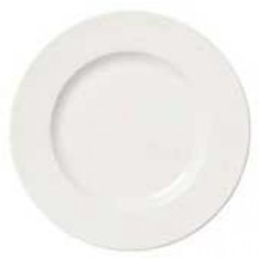 Syracuse China - Slenda Plate with Wide Rim, 9.875&quot; Royal Rideau White