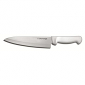 Dexter Russell - Basics Cooks Knife, 8&quot; Blade with White Plastic Handle, each