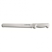 Dexter Russell - Basics Utility Slicer, 10&quot; Scalloped Blade with White Plastic Handle, each