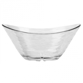 Libbey - Infinium Wake Snack Bowl, 6.29&quot; Oval Medium Clear Glass, 12 count