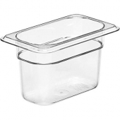 Cambro - Camwear Food Pan, 0.9 Quart (1/9 Size), 6.9735x4.25x4 Clear Plastic, each