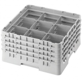 Cambro - Camrack Glass Rack with 9 Compartments, Fits 6.125&quot; Tall Glass, Soft Gray Plastic, each