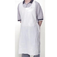 Apron, Disposable Poly Heavy Weight White, 28x46