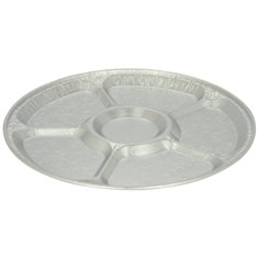 HFA - Aluminum Lazy Susan Catering Tray, 12&quot; with 6 Compartments