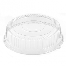 Polar Pak - Ebony Catering Tray Dome Lid, 18&quot; Clear PETE, 4&quot; Height, 50 count