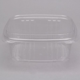 Genpak - Deli Container with Hinged Dome Lid, 32 oz Clear Plastic