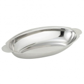 Winco - Au Gratin Dish, 20 oz Oval Stainless Steel, each