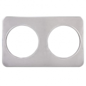 Winco - Adapter Plate, Stainless Steel with 2 Inset Holes (8.375&quot;), Fits 7 Qt