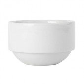 Tuxton - Porcelain White Bouillon Bowl, Stackable, 10 oz White Porcelain, 36 count