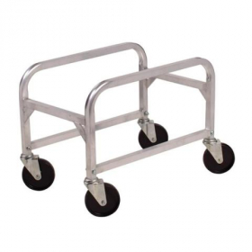 Winco - Lug Box Cart, 16.75x25x19 Aluminum with 4 Casters
