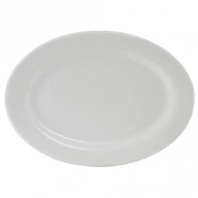 Tuxton - Alaska Platter, 10x7.25 Oval Porcelain White