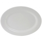 Tuxton - Alaska Platter, 11.75x8.5 Oval Porcelain White, 12 count