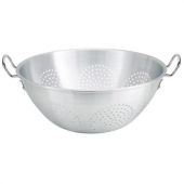Winco - Colander with Handles, Chinese Style, 16 Quart Aluminum, 16.125x8